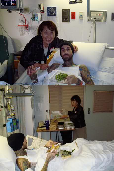 Travis Barker en el hospital en 2008