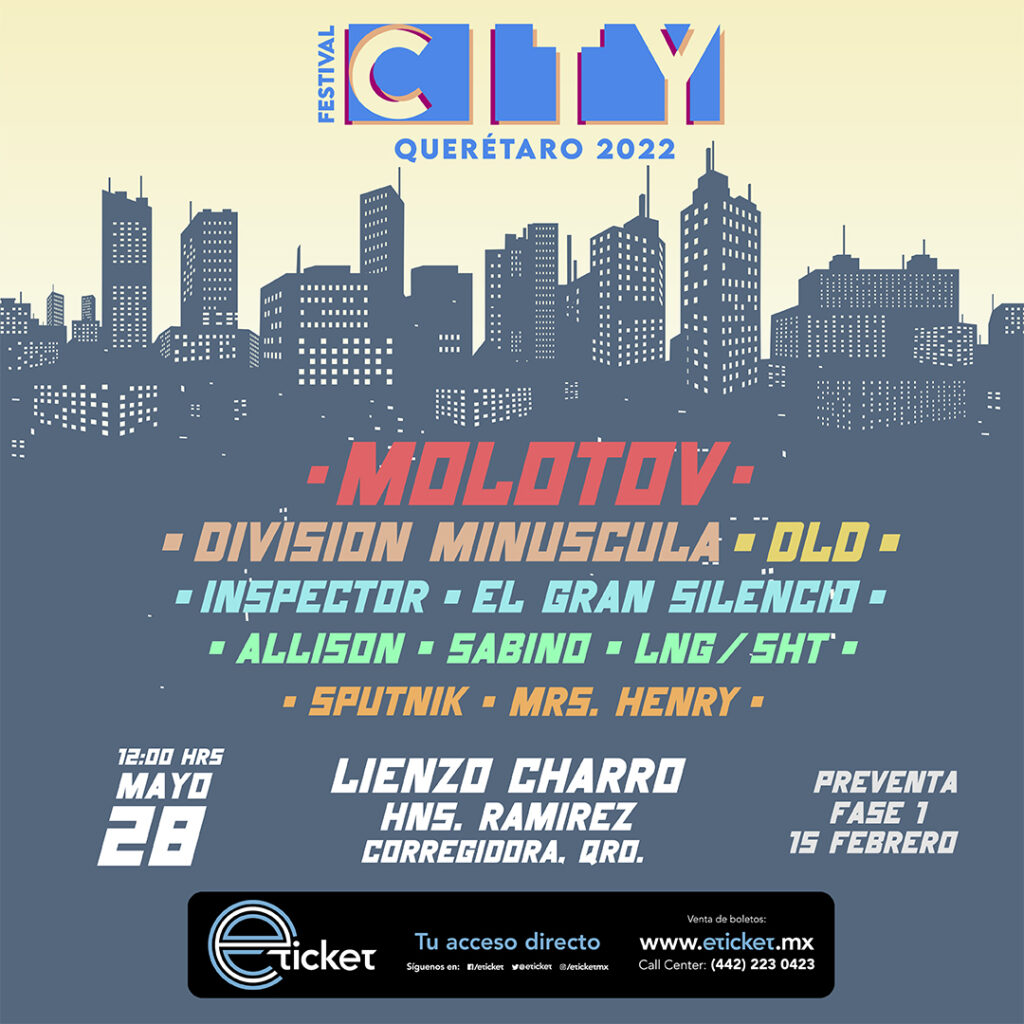 Cartel oficial del Festival City 2022 en Querétaro