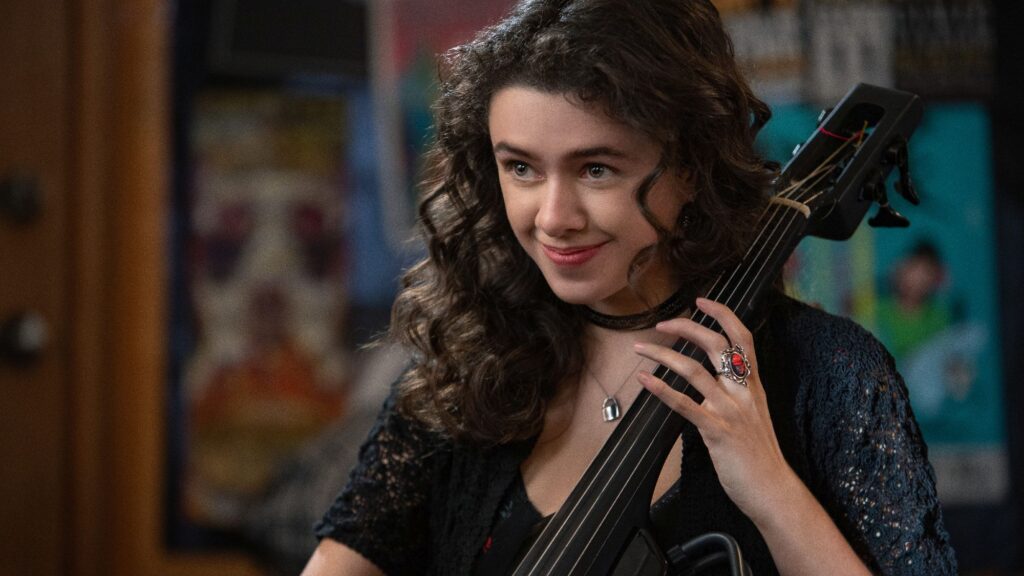 METAL LORDS, Isis Hainsworth as Emily. Photo Cr. Scott Patrick Green / Netflix © 2022