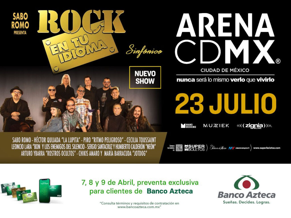 Rock en tu Idioma Sinfónico en la Arena CDMX