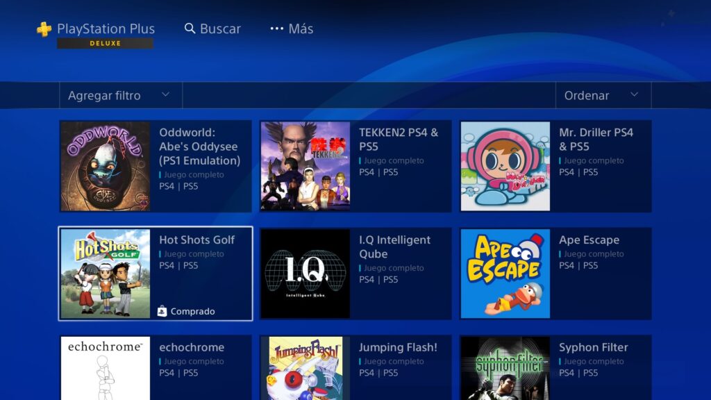 Clásicos de PS1 en PlayStation Plus Deluxe