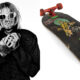 Patineta Kurt Cobain con el arte de Killers de Iron Maiden
