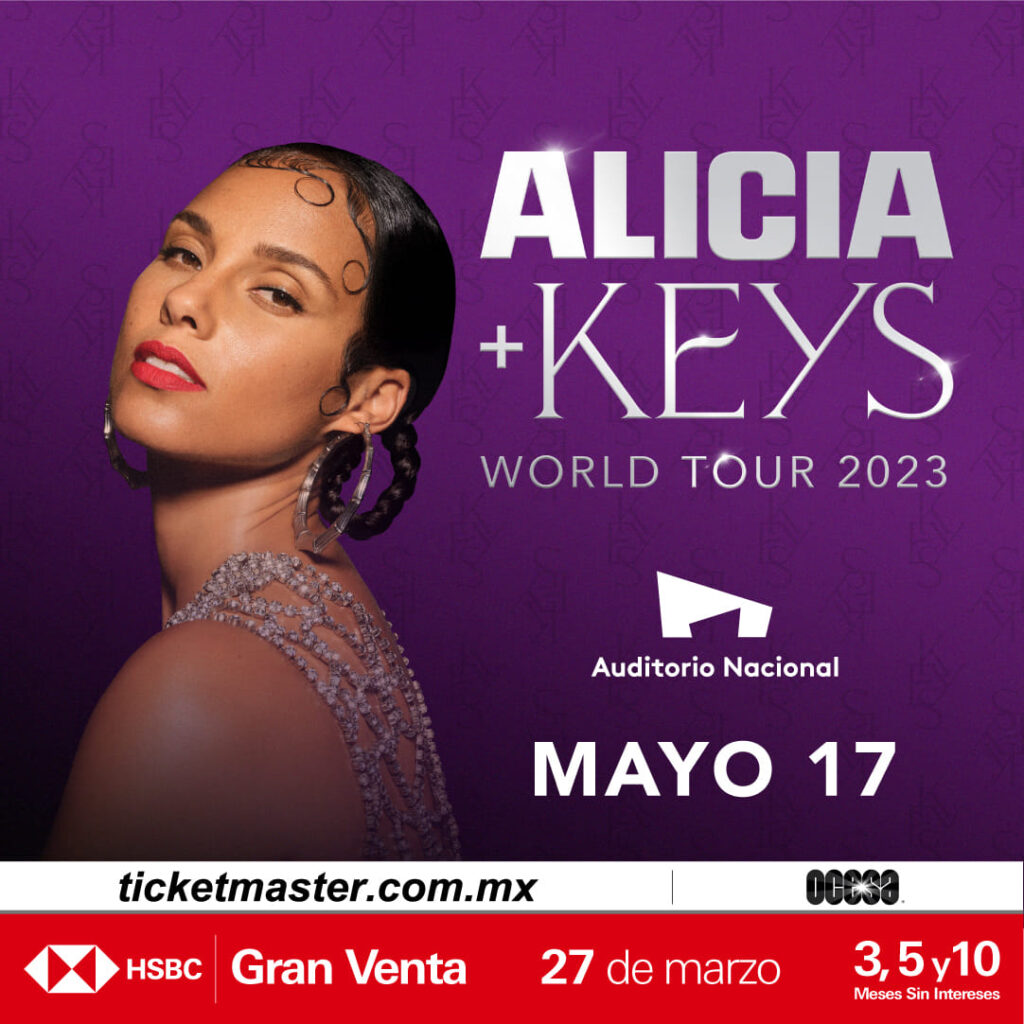 Alicia Keys llegará al Auditorio Nacional