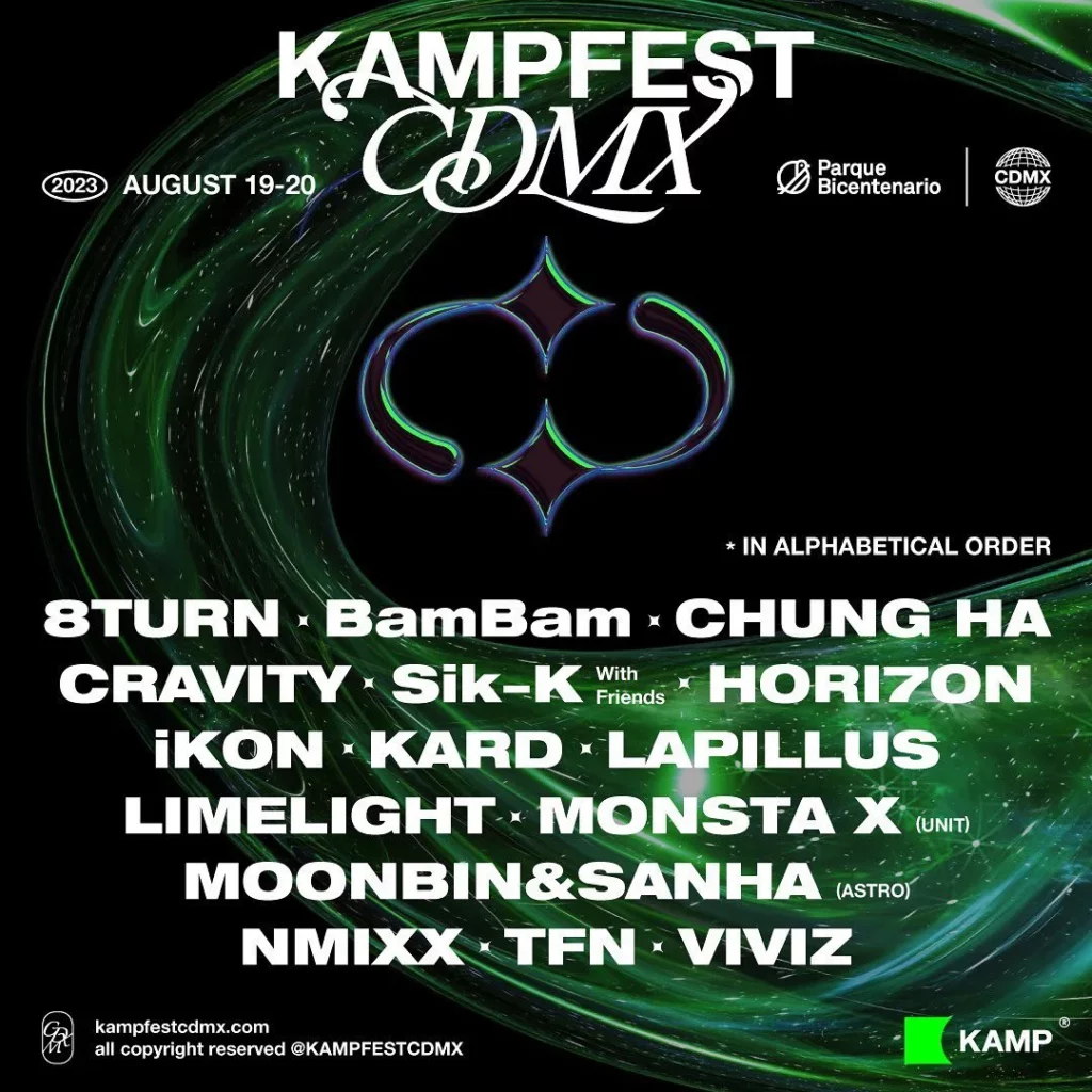kamp fest cdmx 2023 precios informacion boletos lugar k pop line up completo
