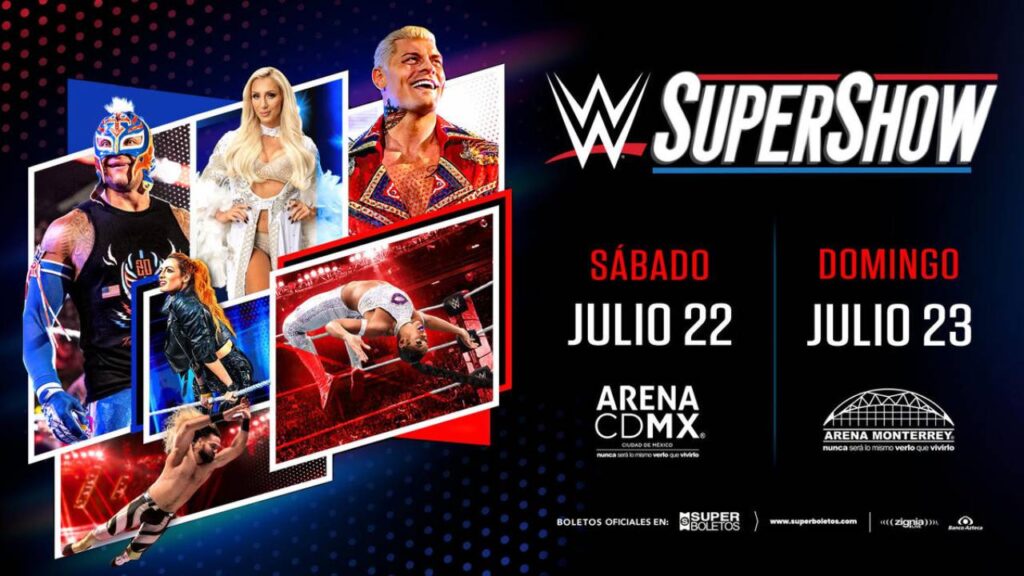 Todo esta puesto para que CDMX y Monterrey se vistan de gala en el WWE SuperShow. Foto: WWE