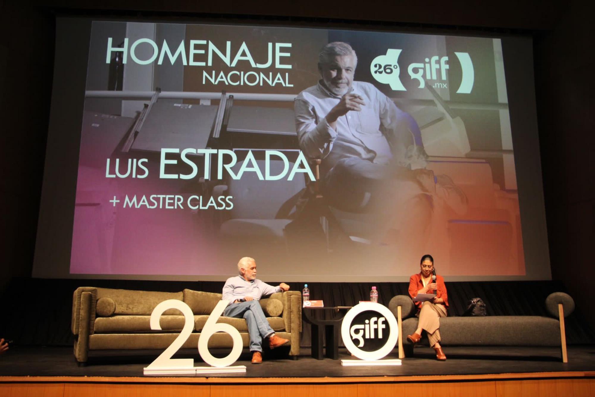 Sincero, cómodo y sin miedo a la censura. Así se mostró Luis Estrada con el público presente en el GIFF 26 durante su interesante clase magistral.