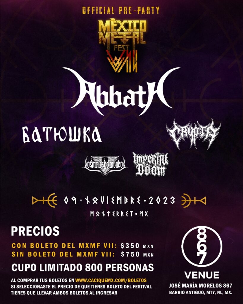 cartel prefiesta méxico metal fest VII