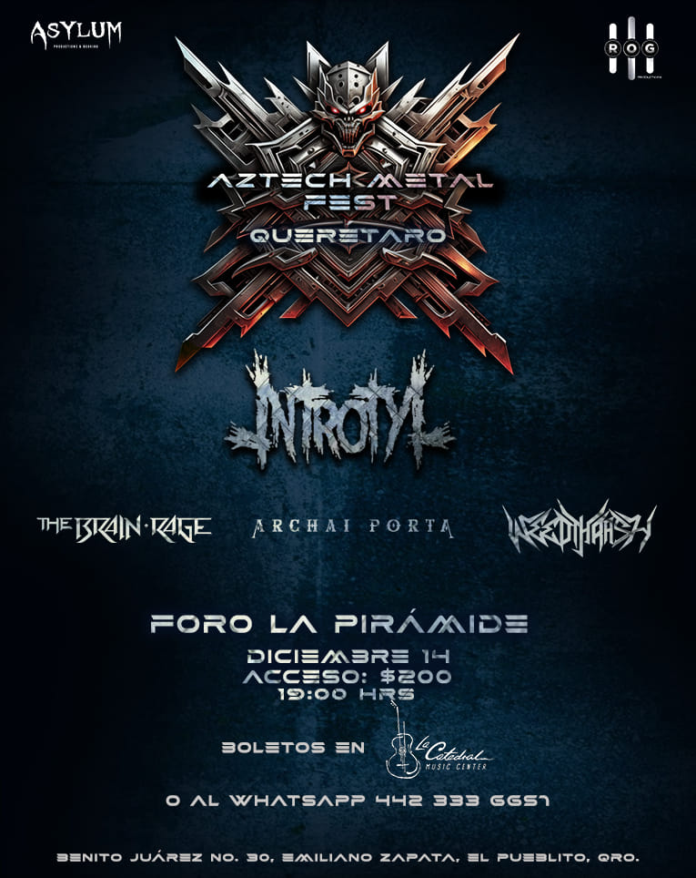 Flyer Aztech Metal Fest Querétaro