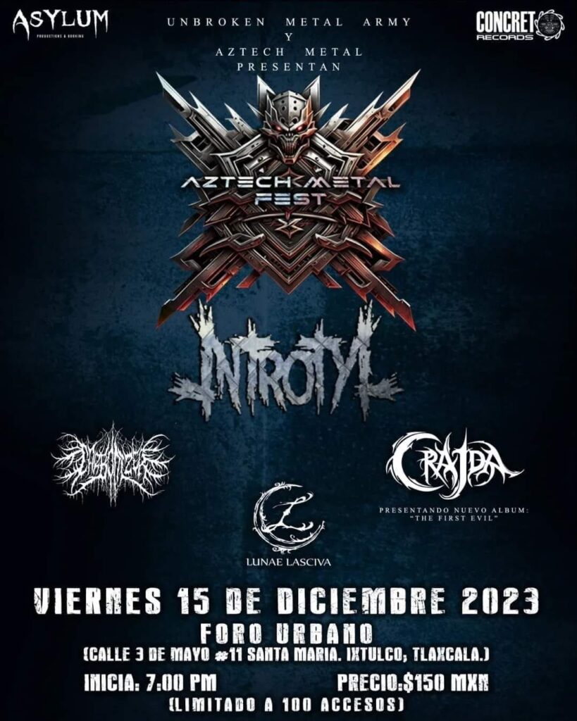 Flyer Aztech Metal Fest Tlaxcala