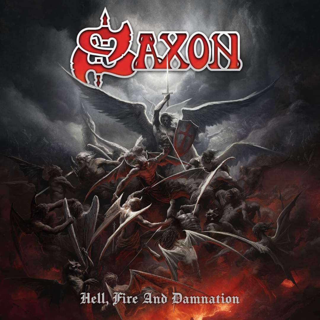 Portada del disco Hell, Fire and Damnation de Saxon