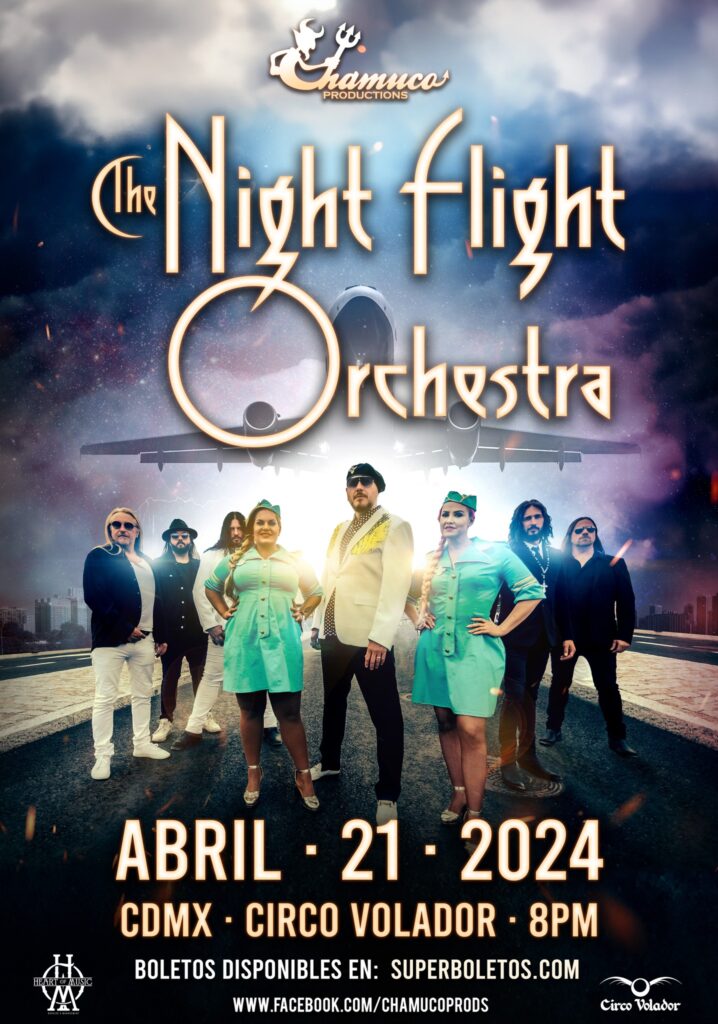 Flyer de The Night Flight Orchestra en CDMX