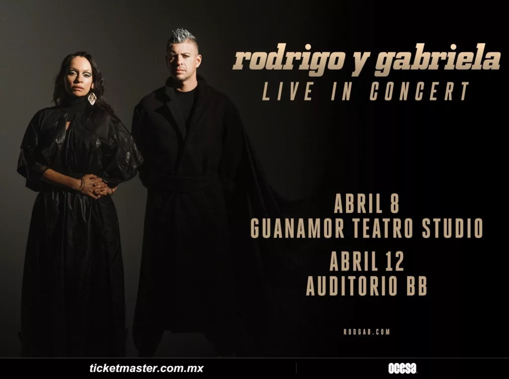 Rodrigo y Gabriela vendrán a Guadalajara y CDMX para el mes de abril