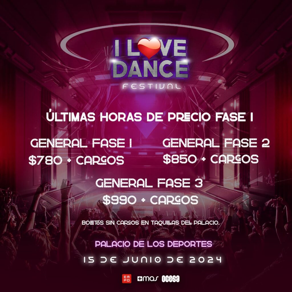 Precio de boletos para el I Love Dance 2024