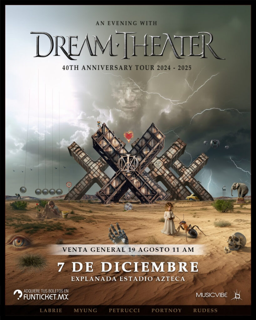 Cartel oficial para el regreso de Dream Theater a México