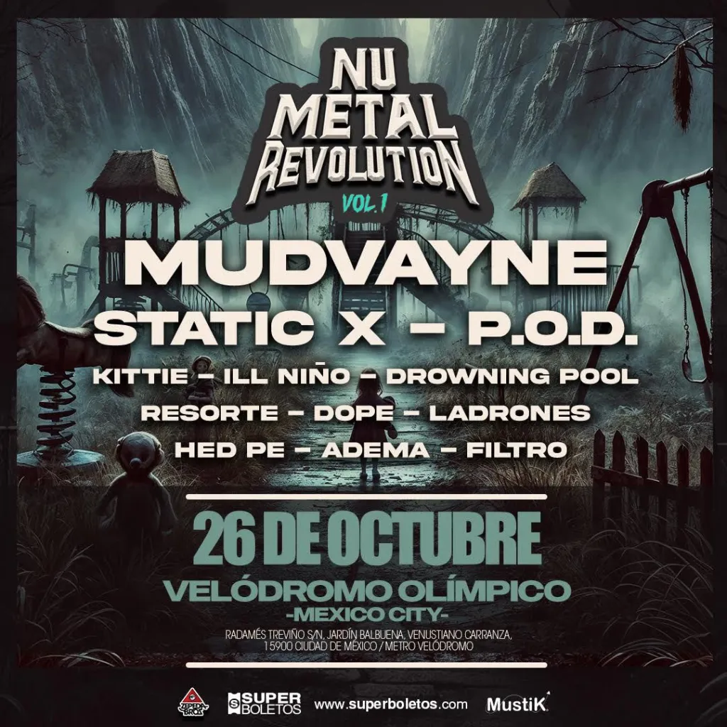 Poster final de la primera edición del Nu Metal Revolution en la Ciudad de México