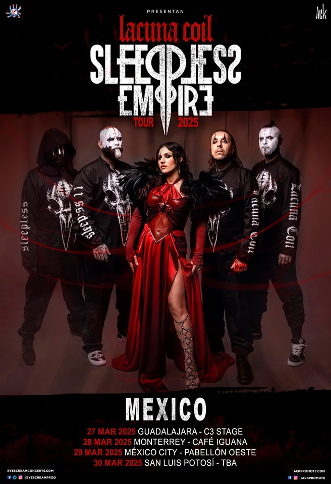 Lacuna Coil confirma su regreso a México en marzo del 2025