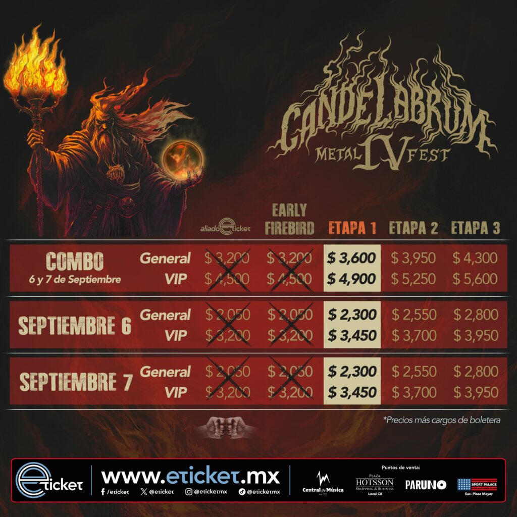 Boletos para el Candelabrum Metal Fest IV