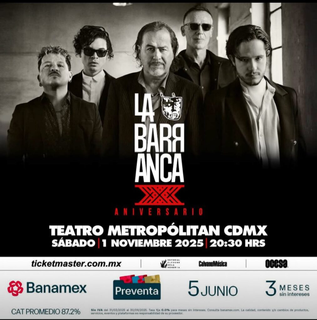 La Barranca va al Teatro Metropólitan en noviembre