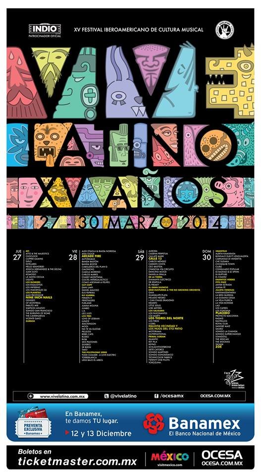 cartel vive latino 2014