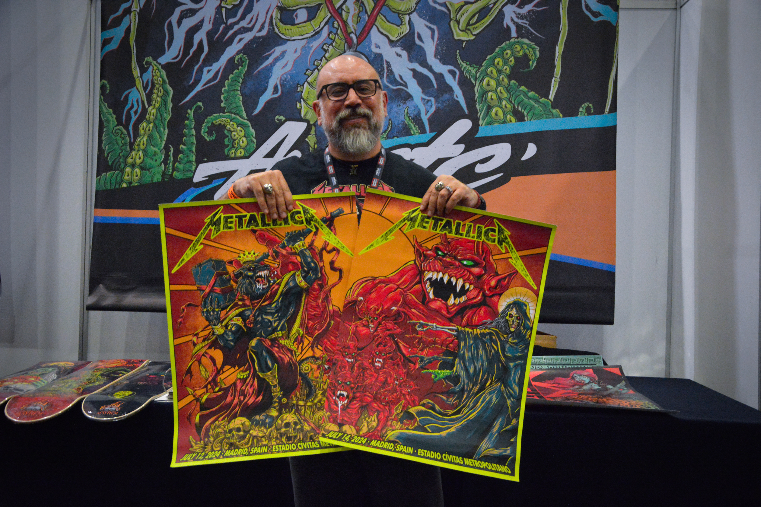 Puis Calzada, el artista detrás del arte de Metallica / Foto: Andre Dulché