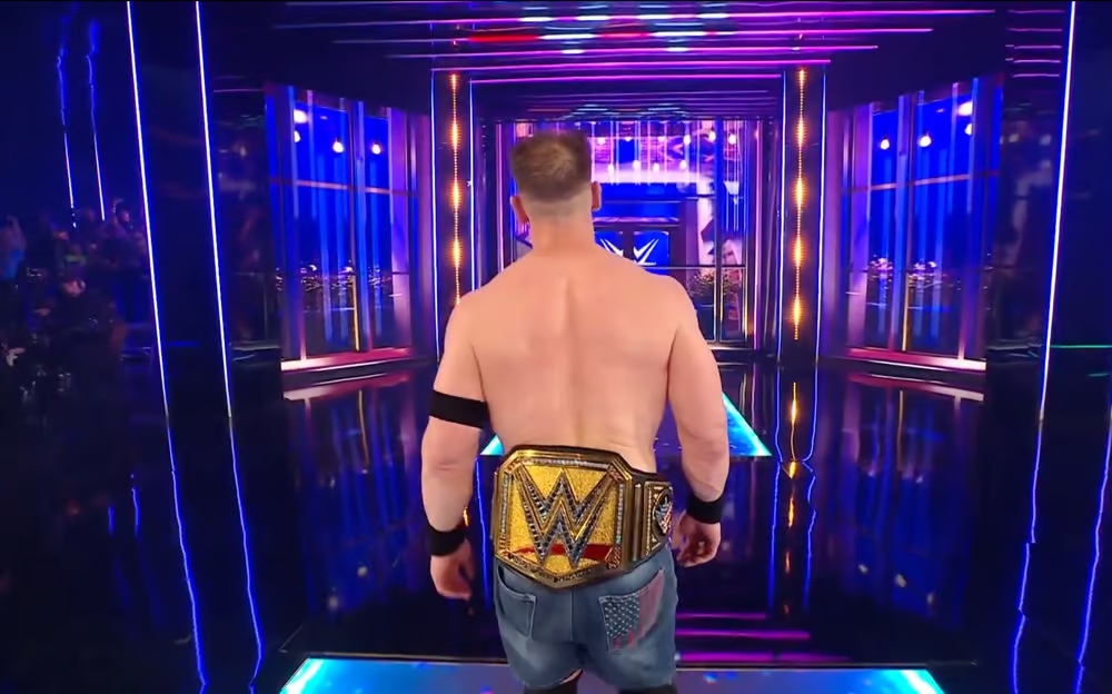 The champ is ¿here? John Cena continúa su gira de retiro como el Campeón Indiscutible de WWE. Foto: WWE