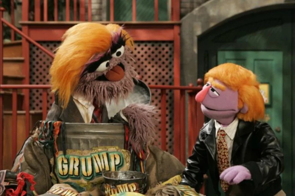 Ronald Grump, parodia del ahora presidente, hizo su debut en 2005 en Plaza Sésamo. Foto: PBS