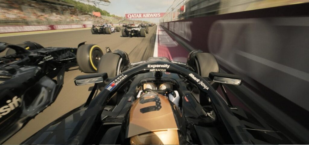 vista de adentro de un monoplaza de f1
