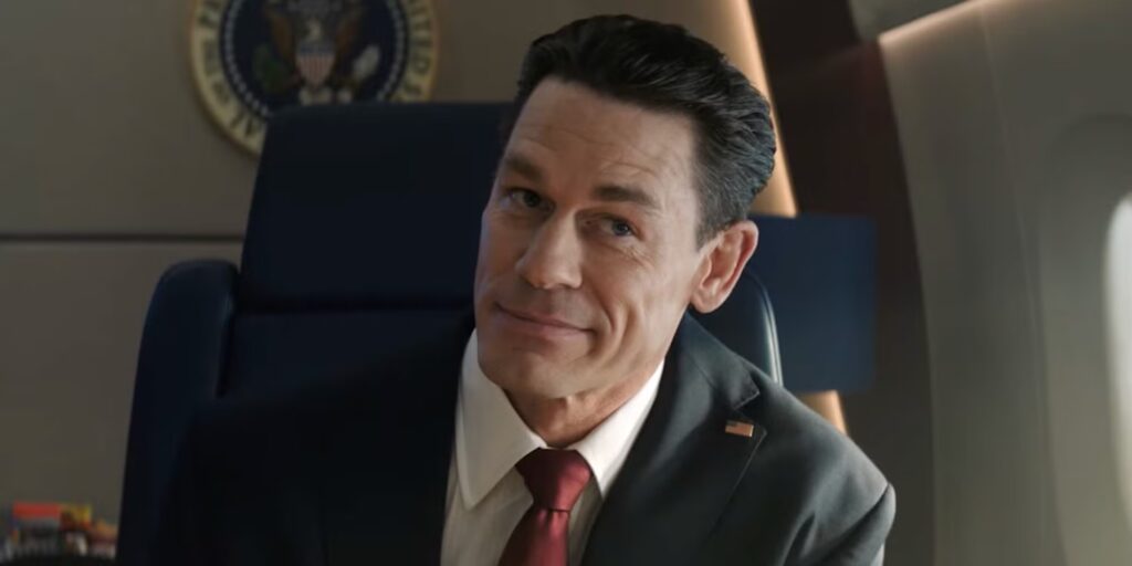 Mucho más carismático y gracioso que Trump. Cena es el perfecto presidente de los EEUU en este filme. Foto: Prime Video