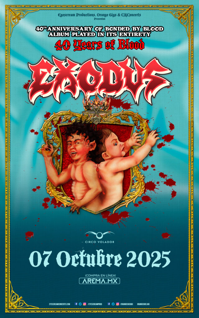 Exodus tocará por completo su álbum Bonded By Blood en la CDMX