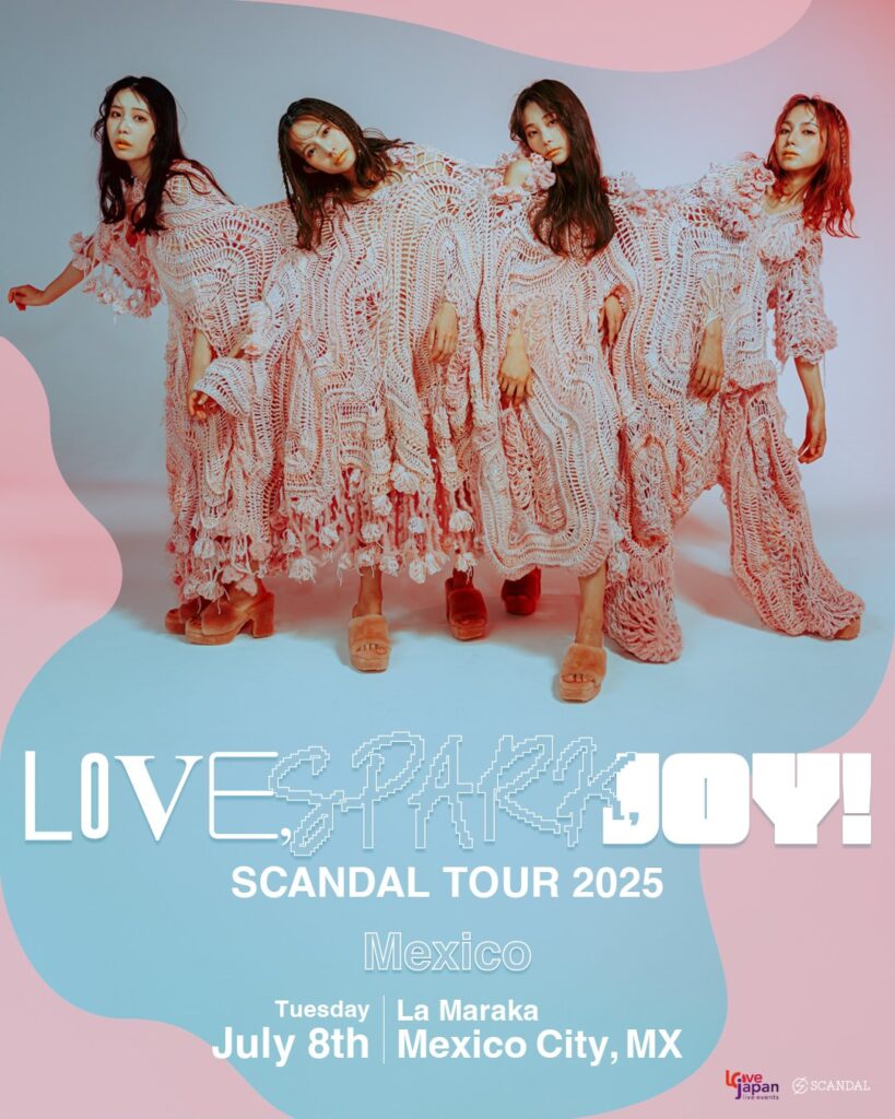 Poster de la visita de SCANDAL a CDMX / Foto: Redes sociales