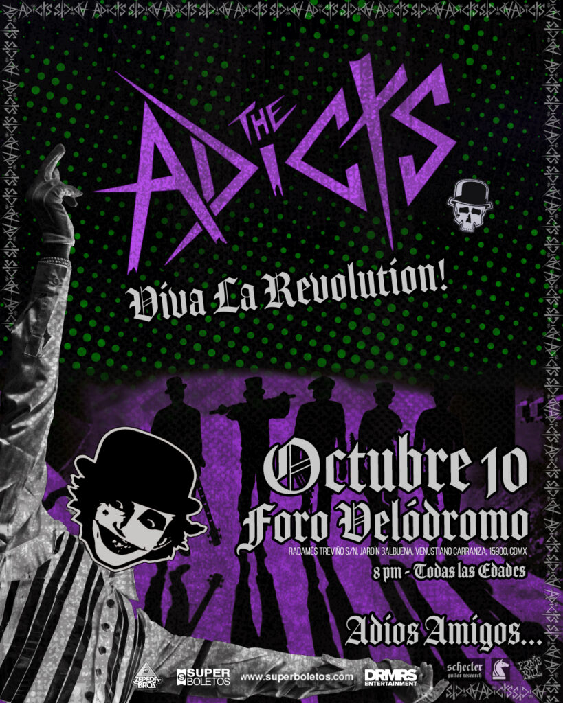 ¡Adiós amigos! The Adicts se despedirá de México en octubre