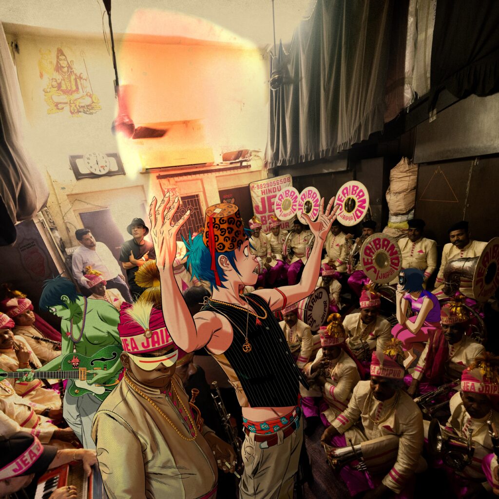 Arte de Gorillaz para el single "The Manifesto"
