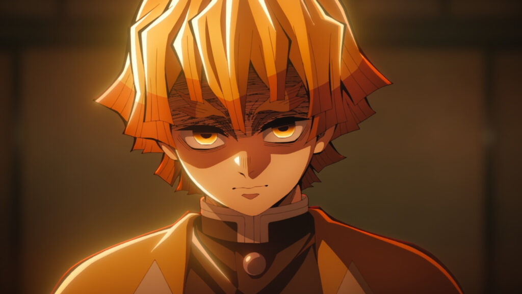 Zenitsu tiene una gran pelea en Demon Slayer: El Castillo Infinito. Foto: Sony Pictures / Crunchyroll