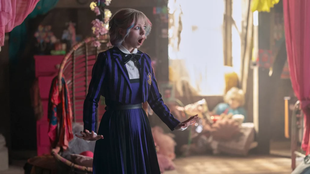 Sorpresas hay en Merlina 2, especialmente con la dinámica entre Enid y la protagonista. Imagen: Netflix