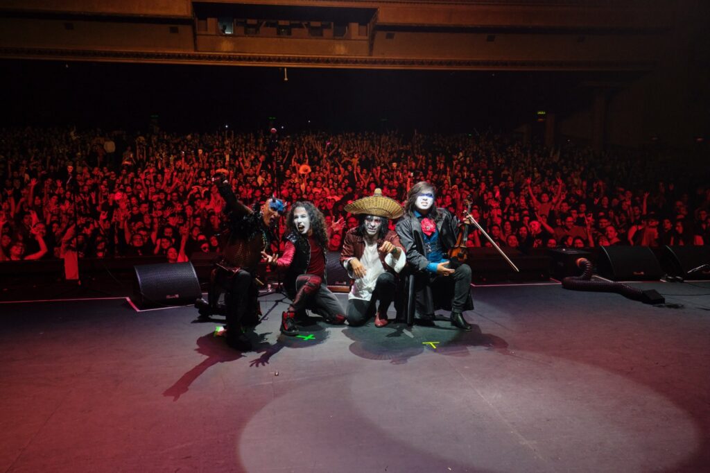 selfie de la bande-son imaginaire al final de su concierto
