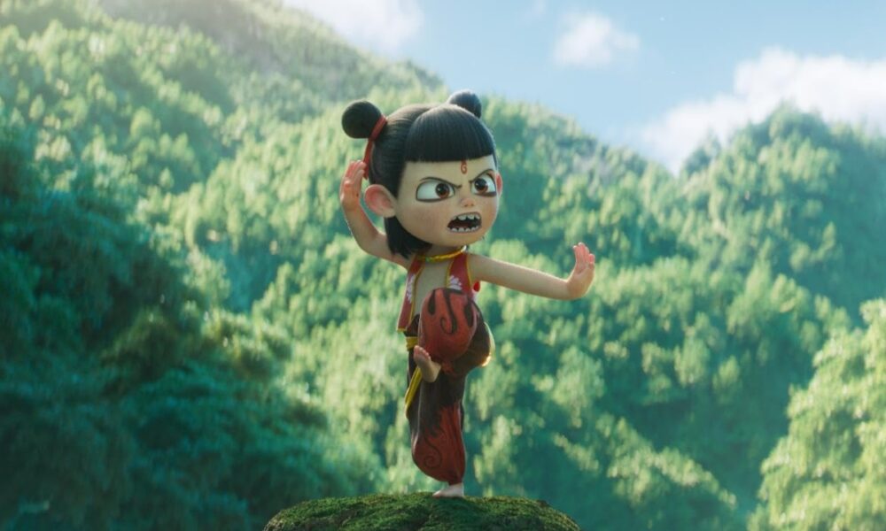 Ne Zha haciendo cata como portada de Ne Zha 2
