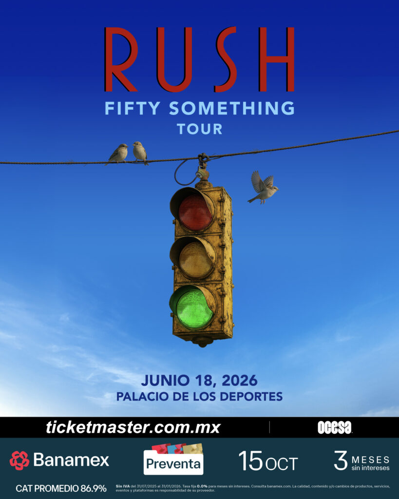 Rush estará el jueves 18 de junio en el Palacio de los Deportes de la CDMX
