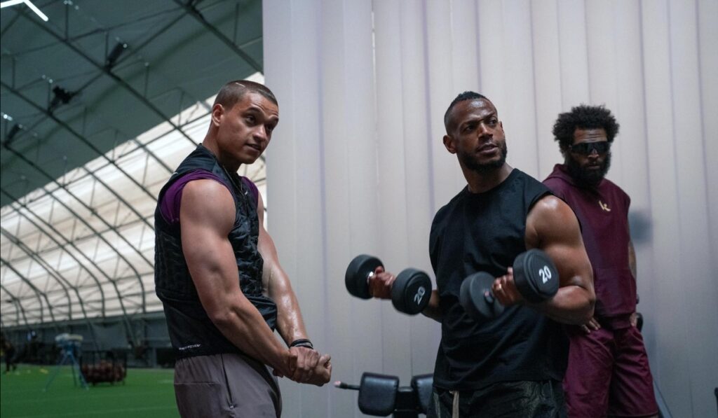 isaiah y cameron entrenando