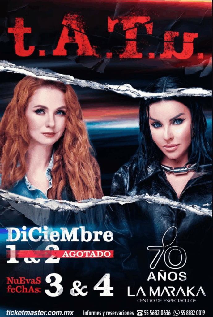 t.A.T.u. ya con dos fechas agotadas en su visita a México / Foto: Redes Sociales