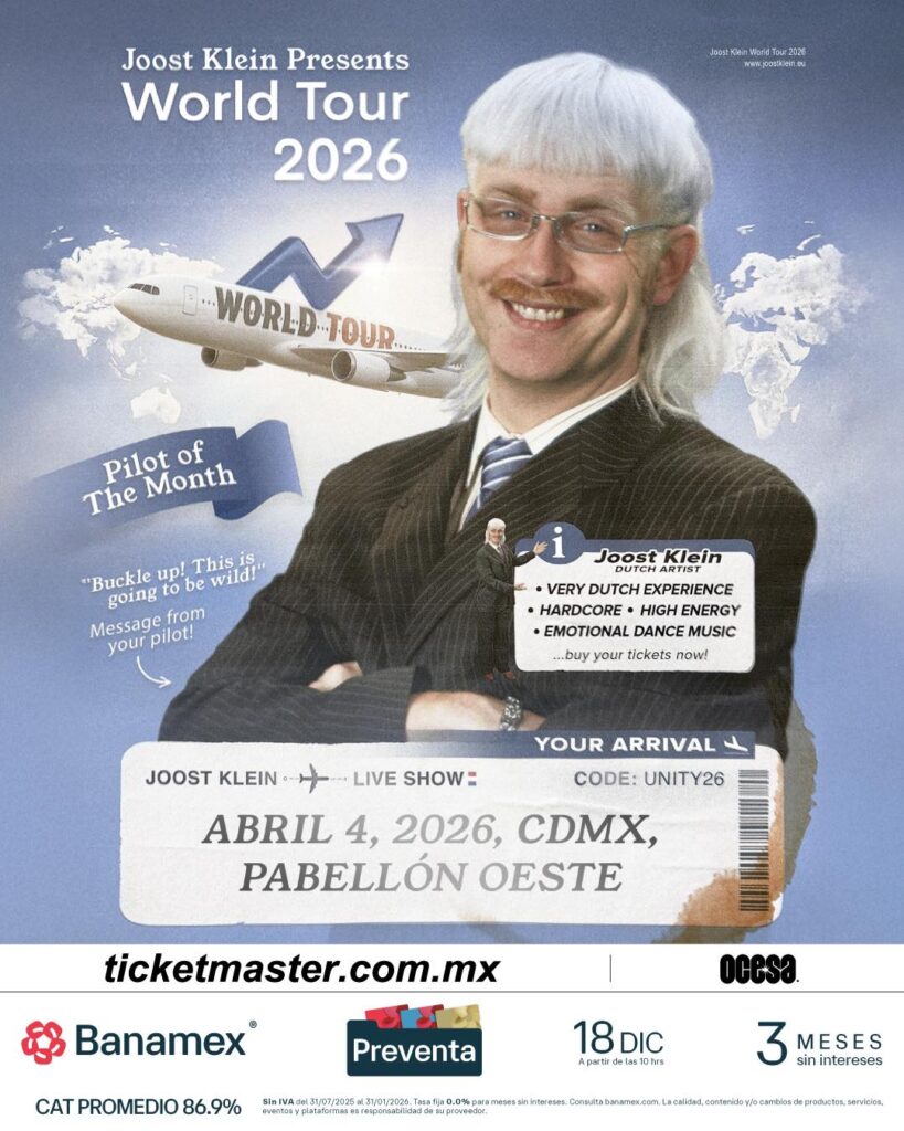 Joost Klein, quien se hiciera famoso por Eurovision en 2024, que llegará al Pabellón Oeste.