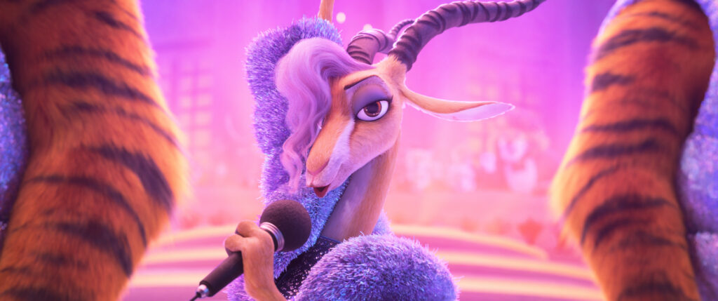 Hasta Gazelle (voz de Shakira) está de vuelta para cantar el tema de Zootopia 2. Imagen: Disney Enterprises, Inc. 