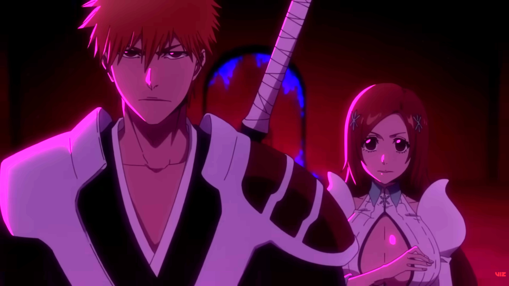 Ichigo Kurosaki y Orihime Inoue en Bleach: Thousand Year Blood War - The Calamity