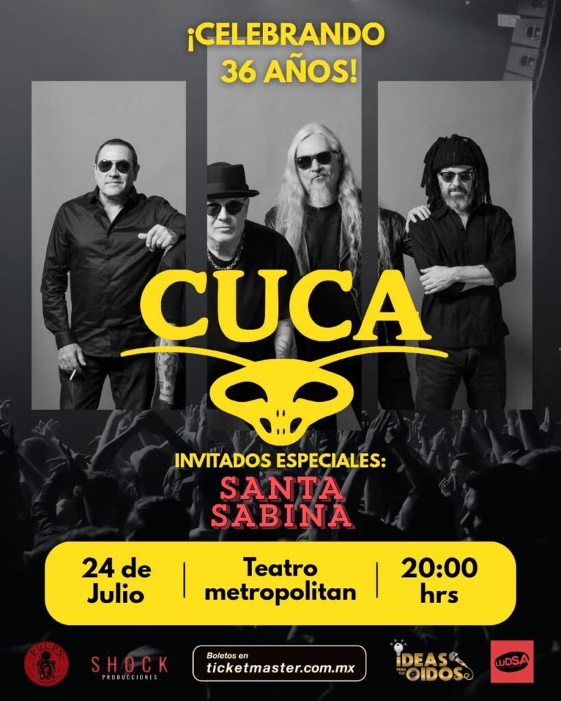 Cuca y Santa Sabina juntos en el Teatro Metropólitan el 24 de julio